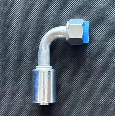 A/C BEADLOCK CRIMP ON AC FITTING FEMALE O RING 90 DEGREE #10 NUT #10 HOSE BL1323