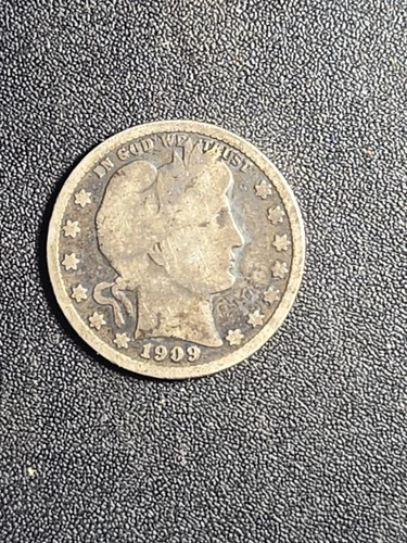 1909-D U.S. Barber SILVER Quarter - GOOD    stk#Q7