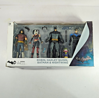 DC Collectibles Batman Arkham City Batman Harley Quinn Nightwing Robin 4-Pack