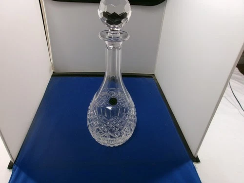 Vtg Waterford Classic Irish Cut Crystal  Decanter + Faceted Stopper 13"