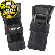 Forzueby Adult&Kids Wrist Guards 1 Pair Sports Small (56-77 lbs), Black