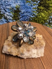 Artisan Wire Wrapped Flower Cocktail Ring