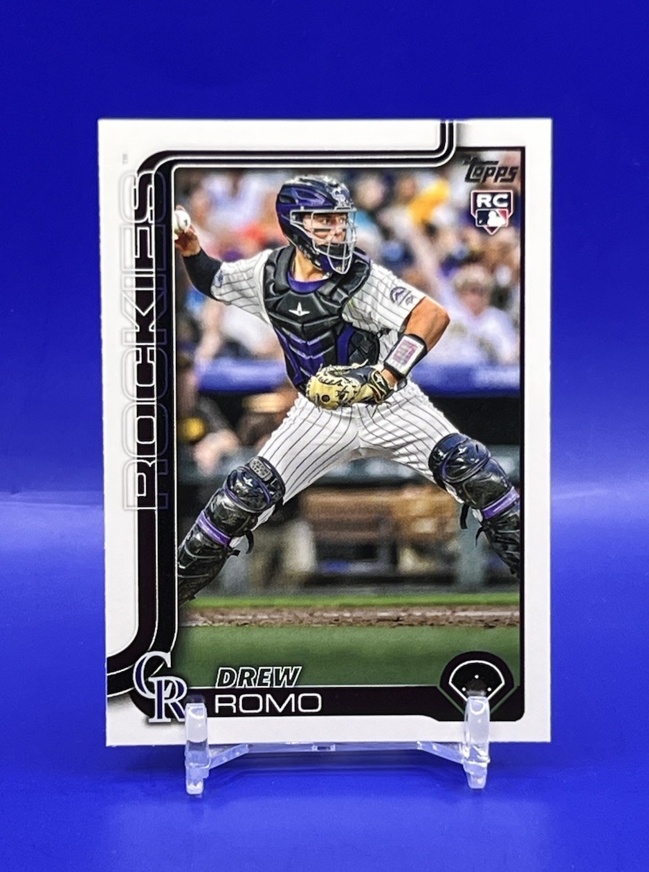 2025 Topps Series 1 Drew Romo Rookie RC #296 Colorado Rockies Baseball Card