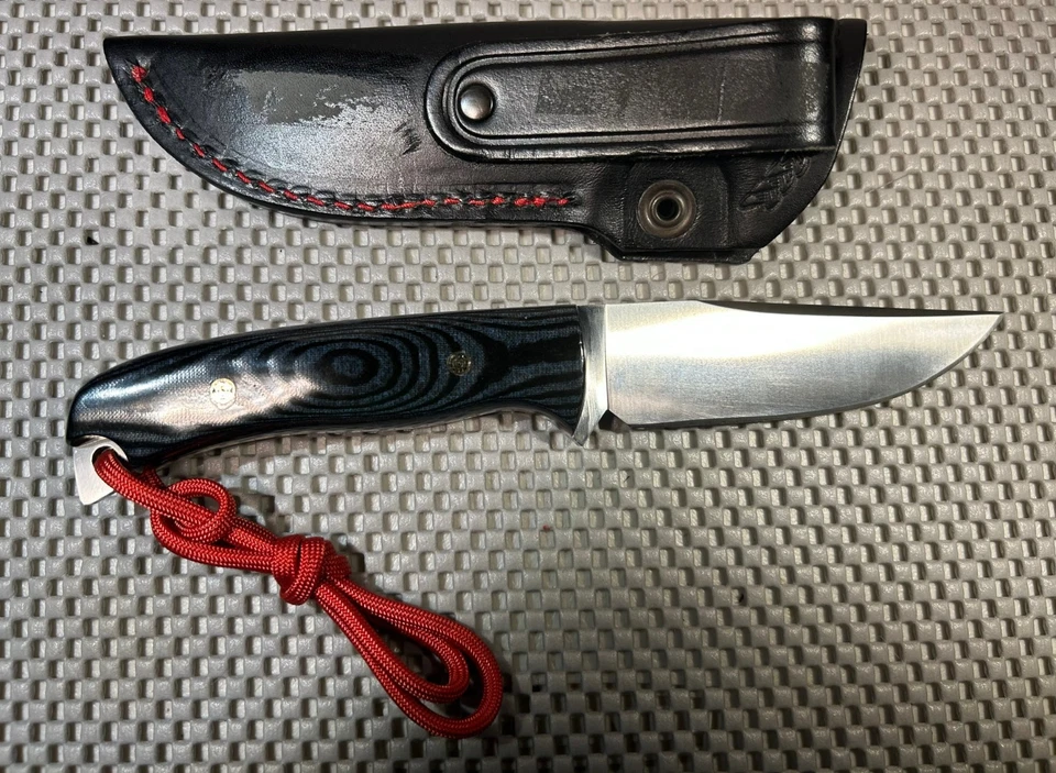 HERMOSO CUCHILLO DE MANGO HUSKY MICARTA CON FUNDA - HECHO EN ESPAÑA Foto 3 de 4