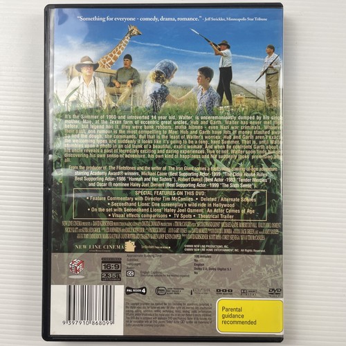 Secondhand Lions DVD Region 4 Michael Caine Robert Duvall - Picture 2 of 2