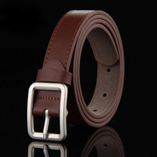 Kids Waist Belt Faux Leather Pin Buckle Casual Jeans School Boys Girls 2.3cm