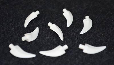 (8) 1x2 White Large Tooth / Teeth / Fang Bricks ~ NEW Lego Parts ~