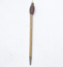 African Red Feather Glass Wood Hair Stick