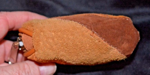 Cartera de monedas de cuero gamuza acolchada de colección nuevo sin etiquetas - Imagen 5 de 6