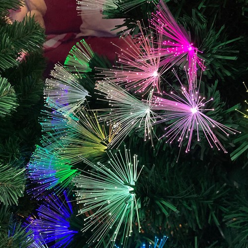 Fibre Optic Pre Lit Christmas Tree 4/5/6/7FT w/ LED Star Lights Xmas Tree Decor - Picture 6 of 28