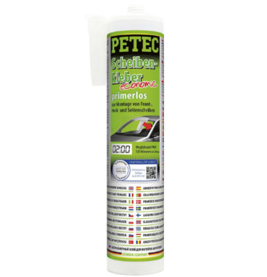 PETEC 84290 Windshield Adhesive Sealant Primerless 290ml Front Glass Rear Glass