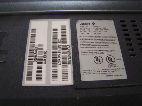 Laptop Texas Instruments (Acer) Extensa 610CD VENDIDA COMO ESTÁ - Imagen 8 de 8