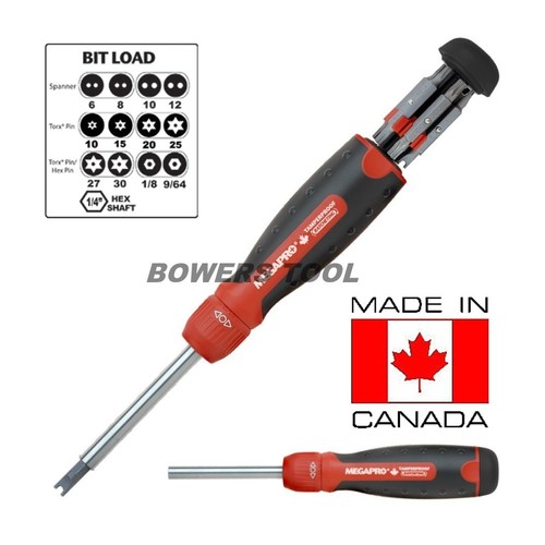 Megapro Tamperproof Ratcheting 13-1 Multi Bit Screwdriver Security Torx Hex Span - Picture 2 of 4