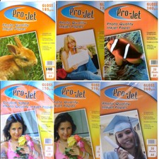 Projet A4 Gloss ,Matt+Gloss, Photo Paper 20 To 100 sheets in Various gsm Weights