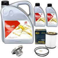 MotoröL Set Febi SAE 5W-40 7 Liter + ÖLfilter + Schraube FüR BMW 3Er E46 X3 X5