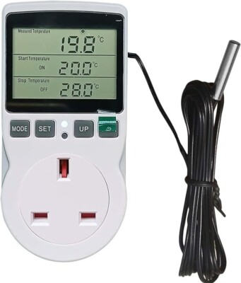 Elektrisches LCD Digital Thermostat Temperaturregler Steckdose 230V 16A