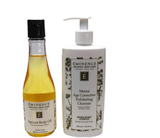 Eminence Monoi Age Corrective Exfoliating Cleanser Apricot Body Oil Set.2