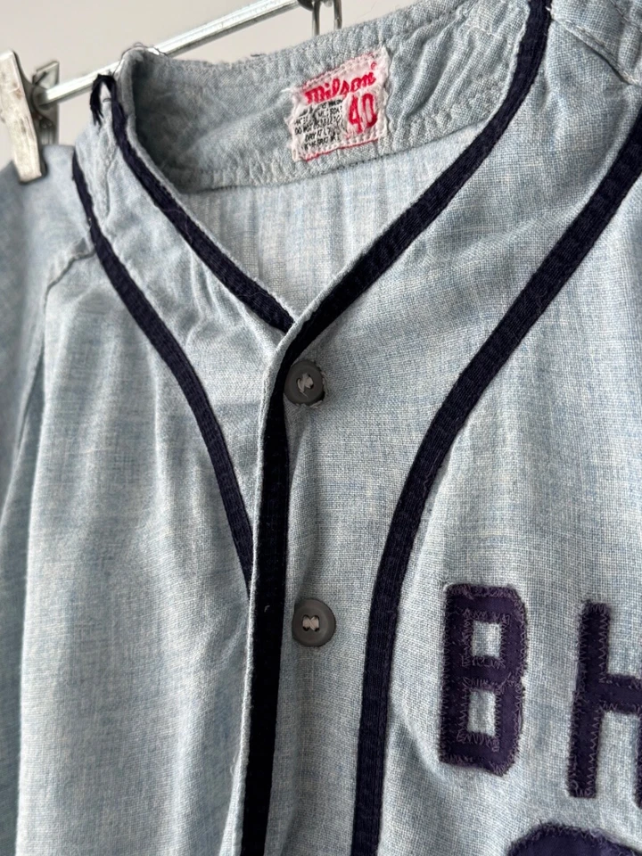 Vintage 60s Beverly Hills High School by Wilson USA Baseball Jersey 21 Size 40 - Image 3 of 4