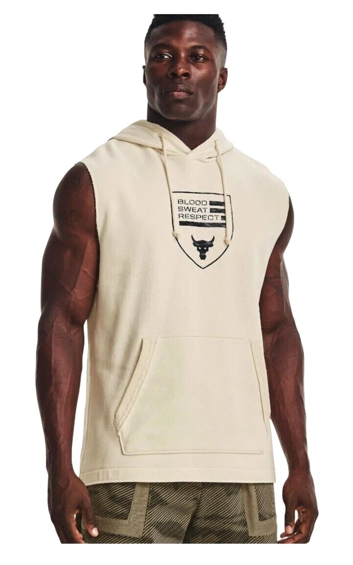 the rock cut off hoodie