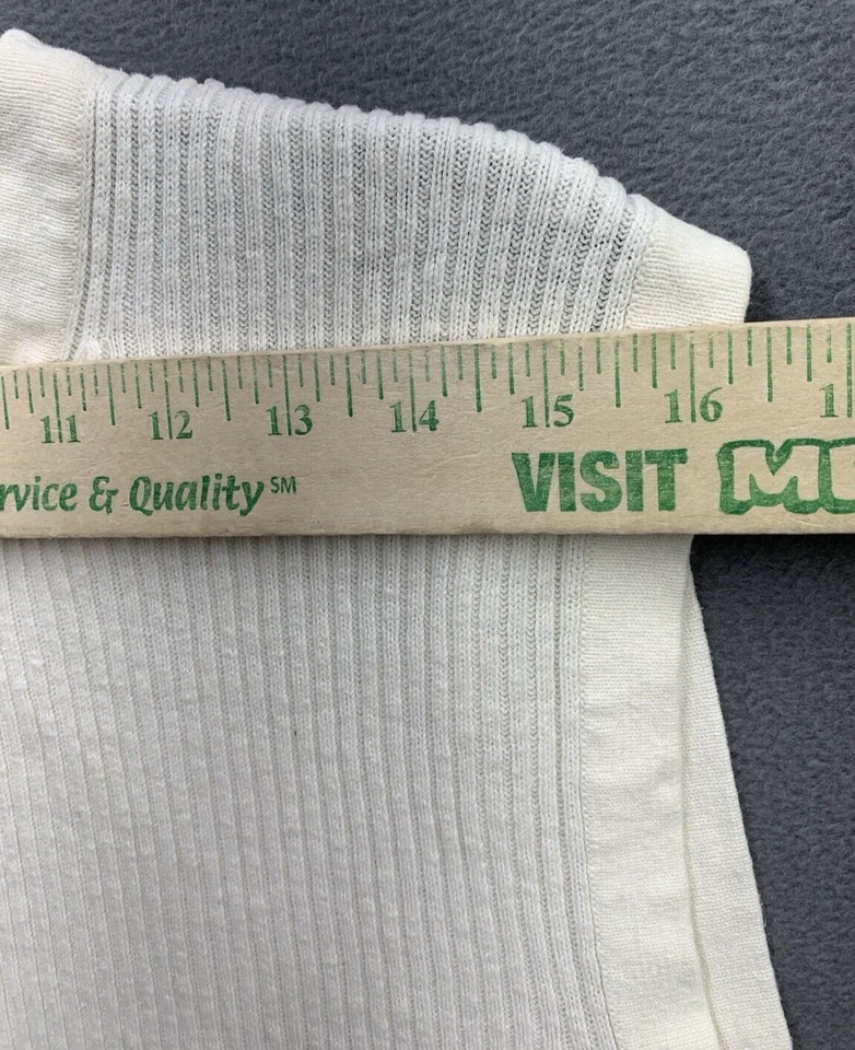 Chaleco Suéter AX Armani Exchange Ajuste Regular Mezcla de Lino Talla Grande Crema Acanalado Foto 4 de 4