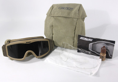 ESS Profile NVG Unit Issue Desert Tan Googles with Clear & Smoke Lens + Case