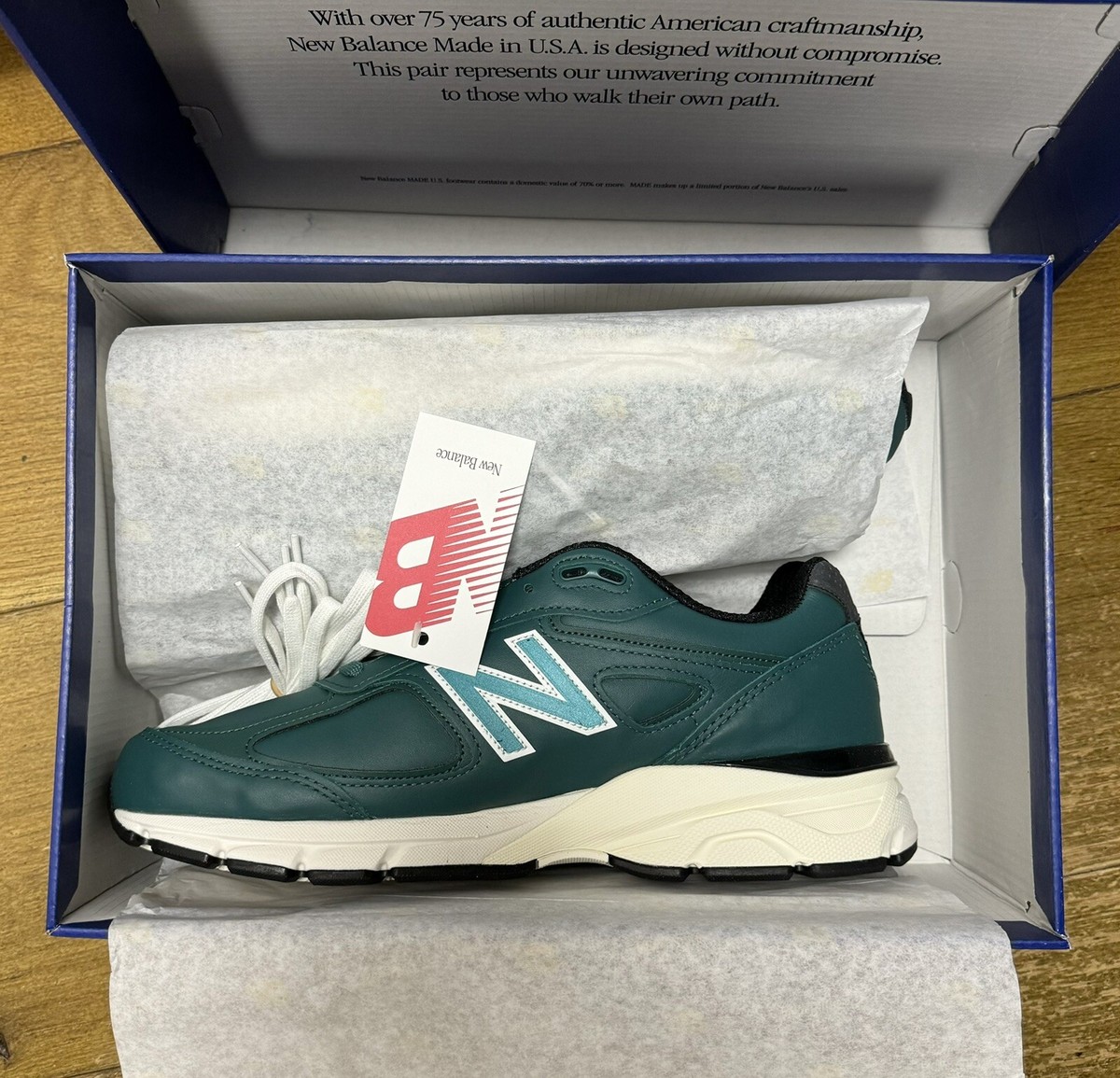 New Balance 990v4 U990TW4 MiUSA Teddy Santis Teal 100% Authentic