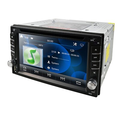 GPS Navigation 6.2'' Car Stereo Indash Radio CD DVD Player Bluetooth with Map USB
