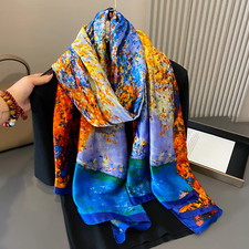 180 90cm Geometry Stole Women Summer Silk Scarves Shawls Lady Wraps
