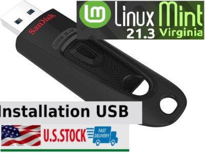 Linux Mint Latest 21.3 Cinnamon Version 64bit BOOTABLE/LIVE USB  FREE SHIP
