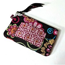 Vera Bradley Zip Coin Purse ID Window, Side Loop