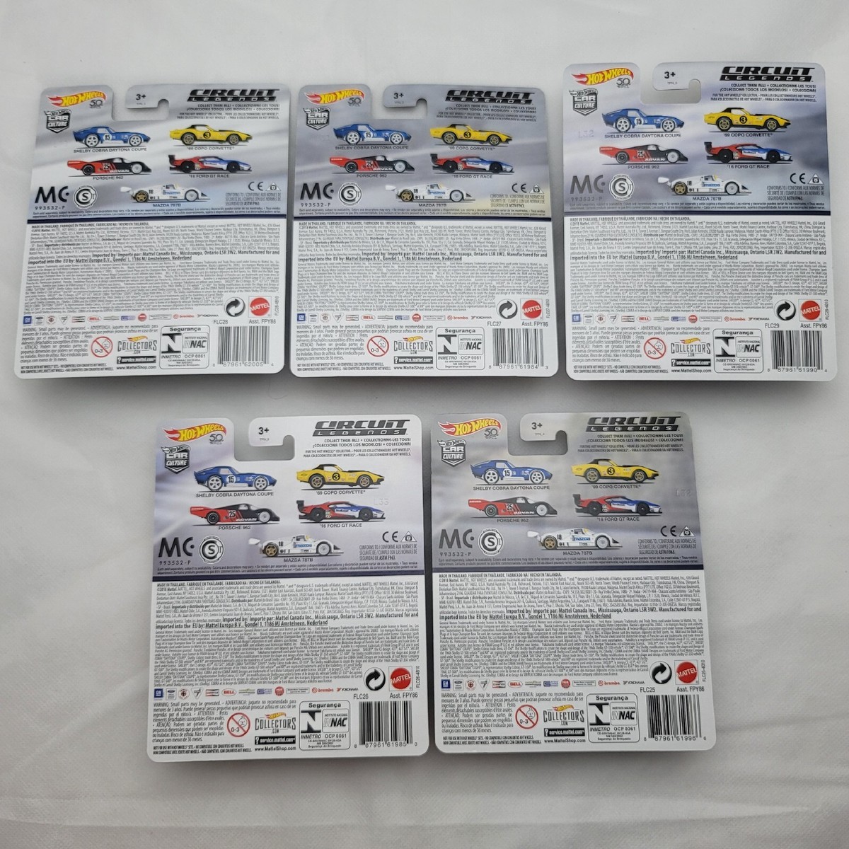 BNIB Hot Wheels 2018 50th Anniversary Circuit Legends Car Culture