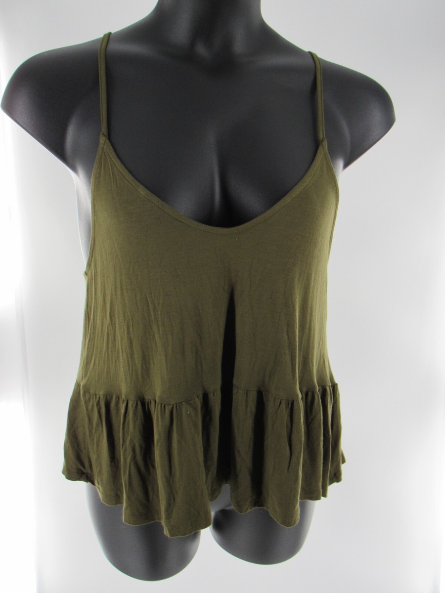 peplum spaghetti top