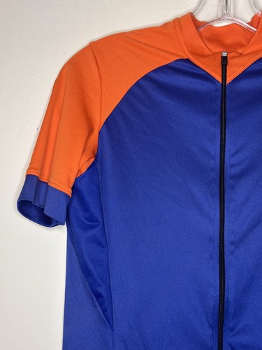 Specialized Mens cycling jacket Size Medium Blue Orange Pockets Full Zip - Picture 2 of 14