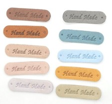 2 kleine Aufnäher Etiketten, Labels - HAND M...