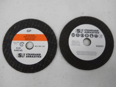 STANDARD ABRASIVES 646240 CUT-OFF WHEEL DISC 3''X1/16''X3/8'' BOX OF 50