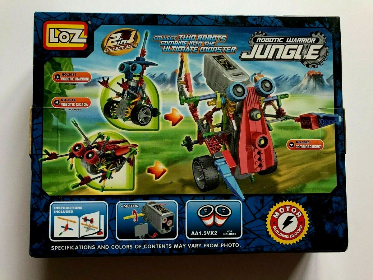 Loz Electric Bldg Block Robotic Warrior Jungle Action Model Toy