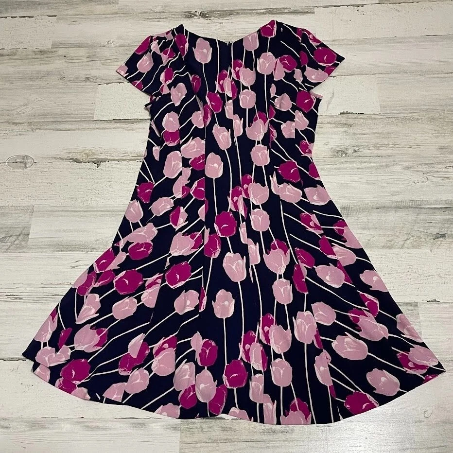 Maison Jules Floral Print Short Sleeve Mini Dress Size Medium Polyester/Spandex - Image 2 of 4