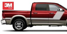 Angled Hockey Tailgate 3M Vinyl Sticker Graphic Decal Stripe 2017 Ram 1500 Quad