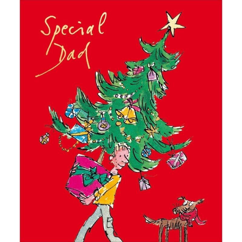 Christmas Card Dad Special Father Quentin Blake - Stylish Xmas Greeting Card