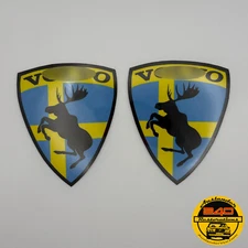 PAIR (2) of GENUINE Prancing Moose VOLVO 3” Sweden Edition Vinyl Adhesive Decal
