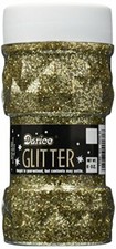 Darice 8-Ounce Glitter Jar, Gold