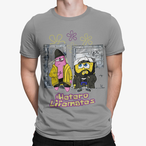 Kevin Smith Jay & Silent Bob Remix Sponge Retro 90s Mashup Official Mens T-Shirt - Picture 7 of 14