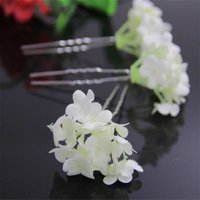 Silk Wedding Bridal Flower Hair Pin Artificial Flower Hydrangea