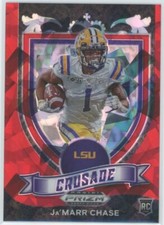 2021 Panini Prizm Draft Picks Prizms Red Ice #162 Ja'Marr Chase RC