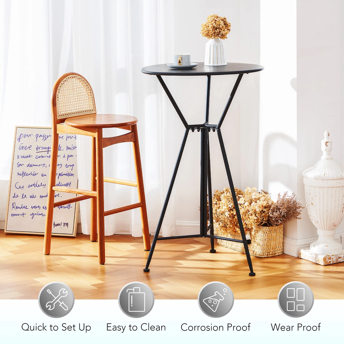 24 in on sale tall table