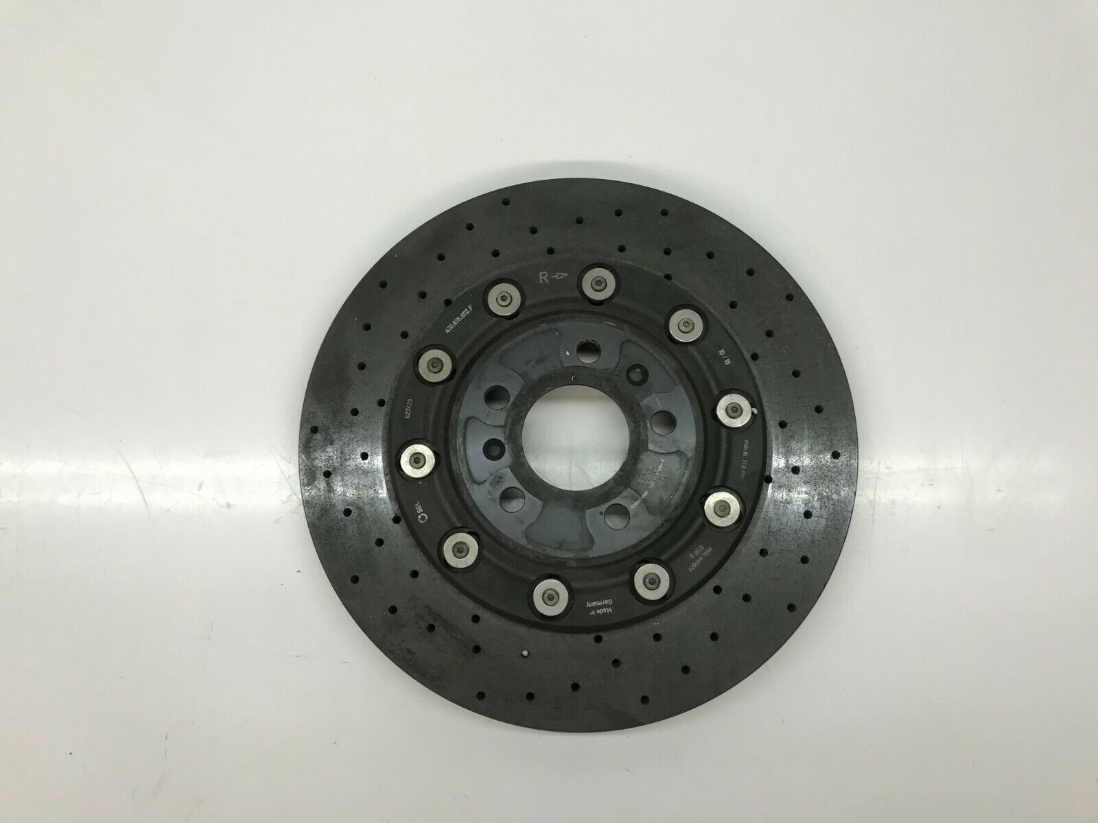 LAMBORGHINI HURACAN REAR RIGHT PASSENGER CARBON CERAMIC BRAKE DISC 