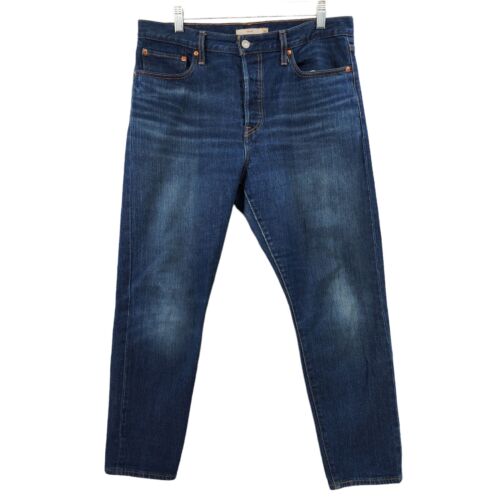 Levis Premium Wedgie Fit Jeans Big E Button Fly 228610032 Dark Wash Womens Sz 32 - Afbeelding 1 van 11