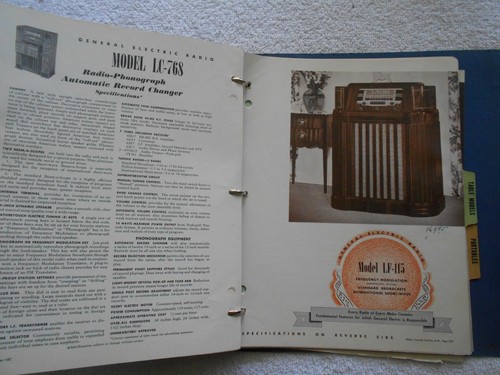 CATALOGO VENDITORE RADIO GE-1935-1941--62 MODELLI-RICEVITORI RADIO-CONSOLES  - Foto 8 di 12