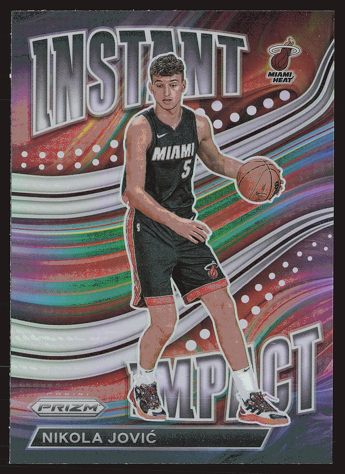 2022-23 Panini Prizm #7 Nikola Jovic Instant Impact Prizms Silver