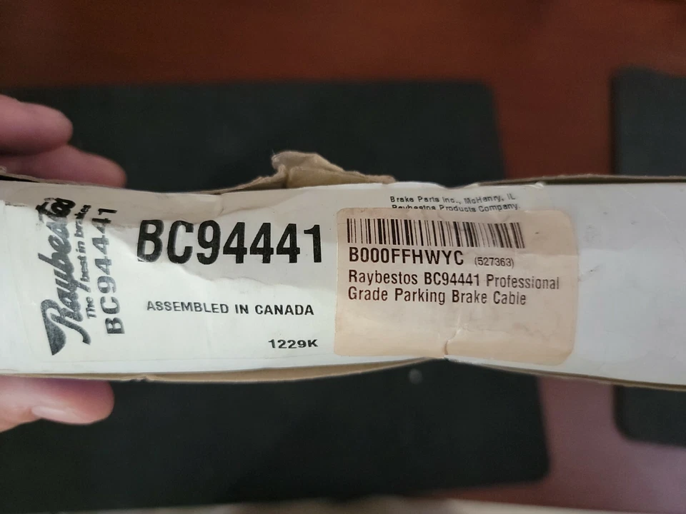 Cable freno estacionamiento-elemento 3 trasero izquierdo Raybestos BC94441 se adapta a 92-94 Mazda MX-3 Foto 2 de 4